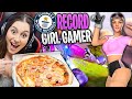 RAGAZZA fa il nuovo RECORD di vittorie su Fortnite mentre mangio pizza