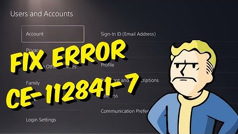 How To Fix PS5 Error CE-112841-7