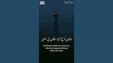 وهي تجري بهم في موج كالجبال 🌊 #سورة_هود #القارئ #المنشاوي #قران #quran #قران_كريم 