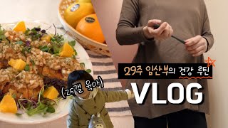 [Daily VLOG] Daily routine of a 29-week pregnant woman, weight-control cooking, parenting a 25-month