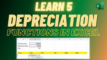 5 Excel Depreciation Functions You Need to Know: SLN, SYD, DB, DDB, VDB
