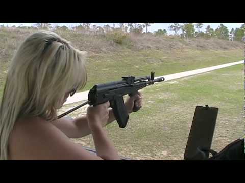 Daniella Firing Hungarian AMD-65 AK-47 Rifle