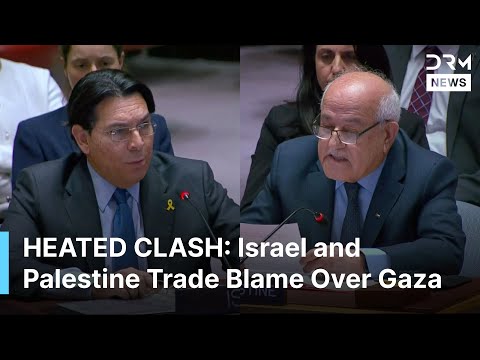HEATED UN CLASH Israel Palestinian Envoys Clash Over Gaza Ceasefire Humanitarian Crisis AC1B
