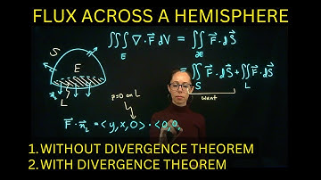 Flux across a hemisphere, with and without the Divergence Theorem, Multivariable Calculus