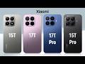 Xiaomi 15T VS Xiaomi 17T VS Xiaomi 15T Pro VS Xiaomi 17T Pro