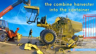 to Pakistan disassembly the combine harvester into the container | demontaż kombajnu do kontera