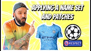 How to apply a Name Set and Patches to a Soccer Jersey with a Home Iron!
