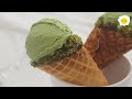 Pistachio ice cream cone 开心果蛋筒冰激凌 Cornet de glace à la pistache