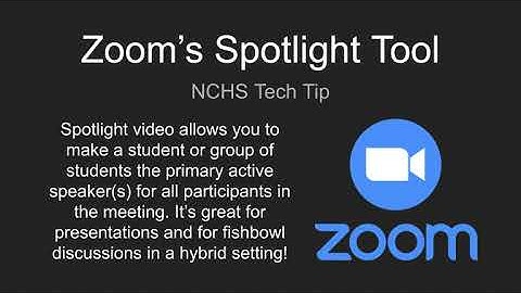 NCHS Tech Tip: Zoom