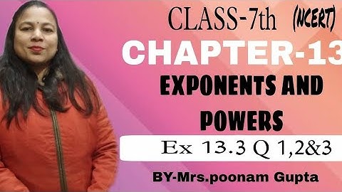 Q no.1,2&3 Exercise 13.3 Chapter 13 Exponent and power Solution for class 7#maths #ncert #cbse