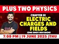 +2 PHYSICS | ELECTRIC CHARGES AND FIELDS  | ONE SHOT REVISION  | 7:00 PM  |  LIVE | MS SOLUTIONS