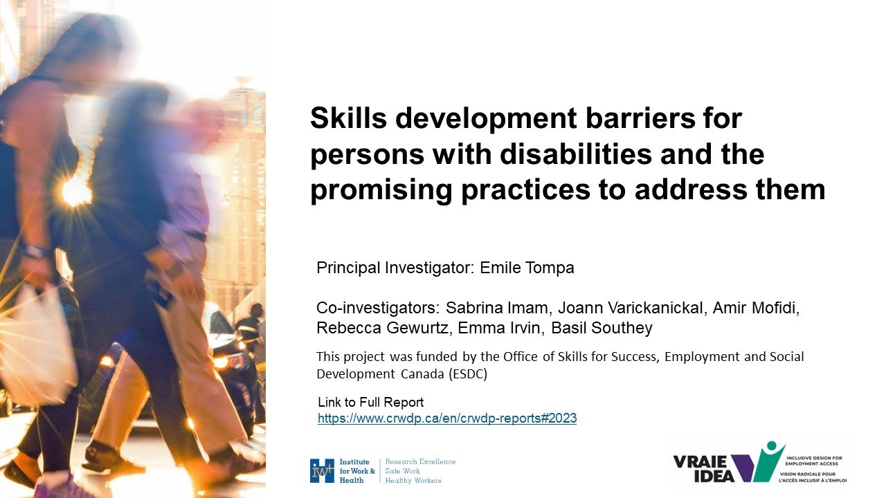 Skills development barriers for persons with disabilities & the promising practices to address them