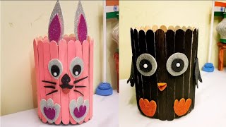 Diy Pen Holder With Icecream Sticks