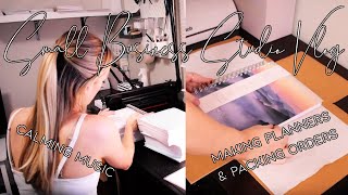 SMALL BUSINESS STUDIO VLOG 04 \\ RELAXING, MAKING PLANNERS AND PACKING ORDERS!! #STUDIOVLOG