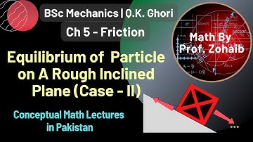 Equilibrium of a Particle on an Inclined Plane (Case 2) | Chapter 5 | BSc Mechanics by Q. K. Ghori