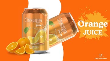 Refreshing Orange Juice Can Design | Creative Product Mockup Video 🍊✨ #subscribemychannel