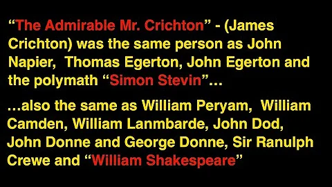 "Shakespeare" and the Admirable Crichton (WS61)