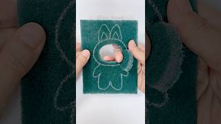 라부부 수세미 만들기🧽Labubu Scrubber DIY with Nano Tape! #실리콘테이프