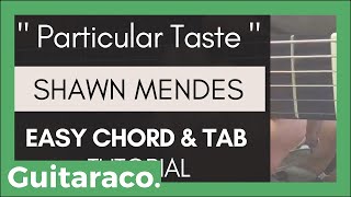 Video thumbnail of "Shawn Mendes - Particular Taste // EASY Guitar Tutorial (Chords & TAB)"