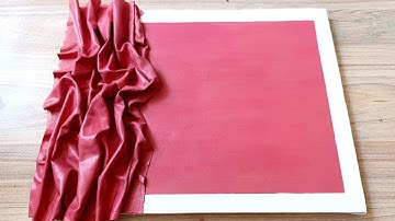 How to Create Textured Fabric Art on Canvas/ Easy DIY textured art/ 3D painting tutorial