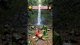 Waterfall Side Chicken Biryani 😍🔥 Nature Cooking at its Best | Viral Short