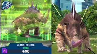 WE UNLOCKED MONOLORHINO! NEW JURASSIC WORLD ALIVE UPDATE NEWS!