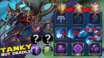 YOU MUST USE THIS INSANE ALPHA DAMAGE + LIFESTEAL BUILD AND EMBLEM! AUTO WIN IN MYTHIC RANK! | MLBB