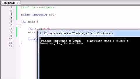 Buckys C++ Programming Tutorials - 4 - Variables