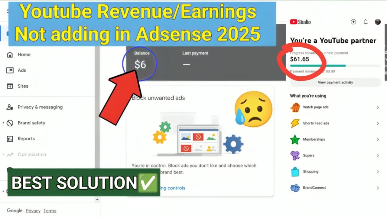 💵 YouTube Revenue Not Added To AdSense? 💰 YouTube Earning Drop Problem ...