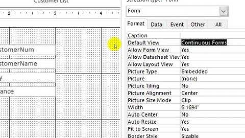 Create Single form and Continuous form using Form Design In MS Access in Khmer Language