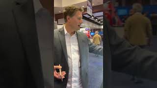 Sven Schrecker of LHP Engineering solutions demonstrates ITS V2V using LED headl