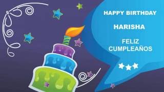 Harishaversionee like Hareesha   Card Tarjeta76 - Happy Birthday