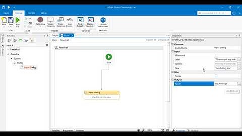 UIPATH Robotic process automation Input Dialog