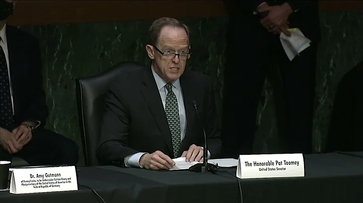Senator Toomey Introduces Dr. Amy Gutmann - Decemb...