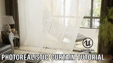 Unreal Engine || Photorealistic Curtain Material and simulation - Arabic