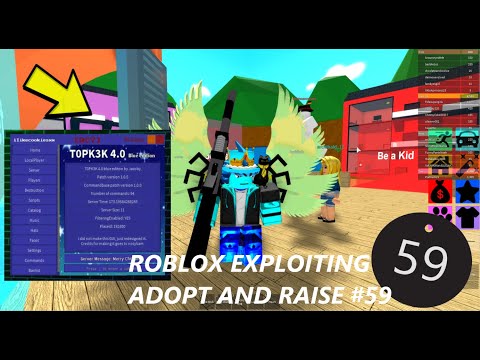 Roblox Exploiting Grab Knife Trolling Adopt And Raise Ep 59 Youtube - roblox fe gear on adopt and raise a baby youtube