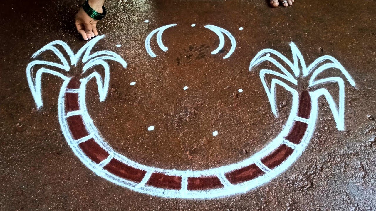 New maatu Pongal kolam|6*6 Sankaranti basavanna muggulu|Pongal special maadu kolam| super rangoli