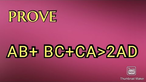 GEOMETRICAL PROOF (AB+BC+CA GREATER THAN 2AD)