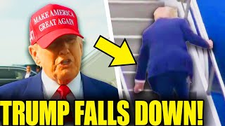 Trump FALLS DOWN After SCREAMING LA Meltdown!