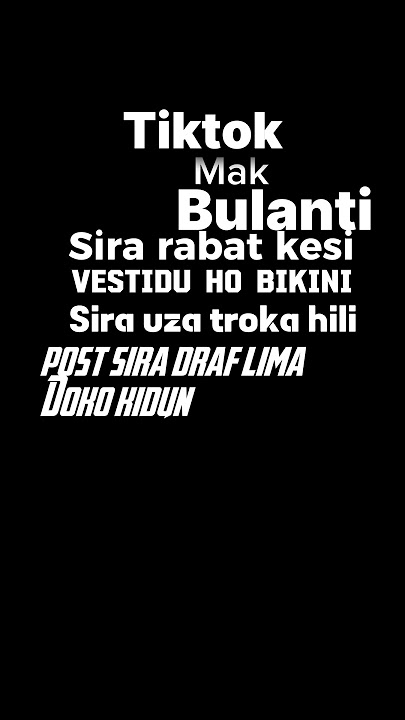 Tiktok Mak bulanti