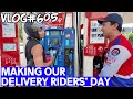 Paying for delivery riders petrol  vlog605