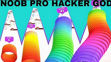 NOOB VS PRO VS HACKER VS GOD in Circle Stack Run