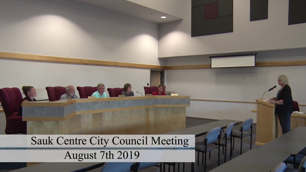 Sauk Centre City Council Meeting 8719 YouTube