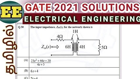 GATE EE 2021 circuit Theory solutions || GATE 2021 EE circuit theory solutions