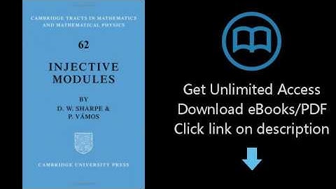 Download Injective Modules (Cambridge Tracts in Mathematics) PDF