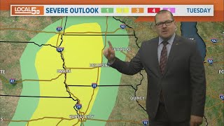 Storms move back for Tuesday evening