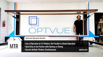 OPTVUE™ Motorized Awning Pass Through Window, push button operation.