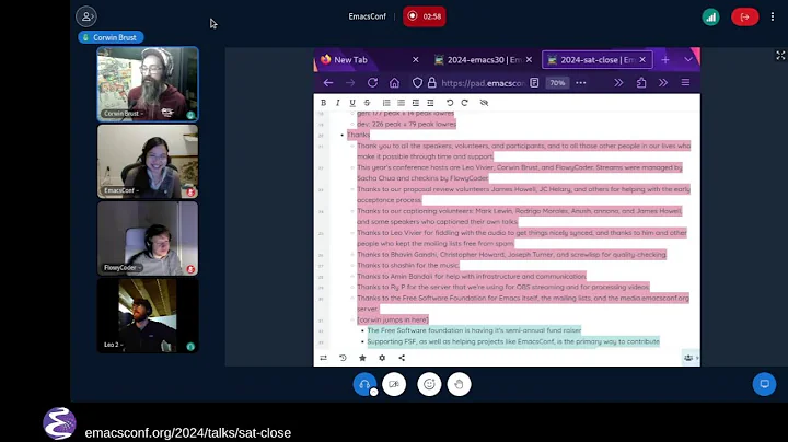 General - Dec 7 Sat PM EmacsConf 2024