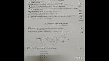 Theory of Computational (TOC) model paper rtu 2023