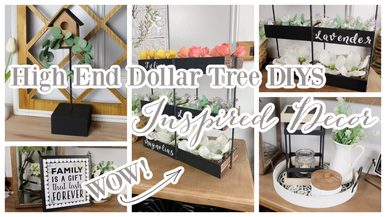 HIGH END DOLLAR TREE DIYS DIY INSPIRED DECOR YouTube